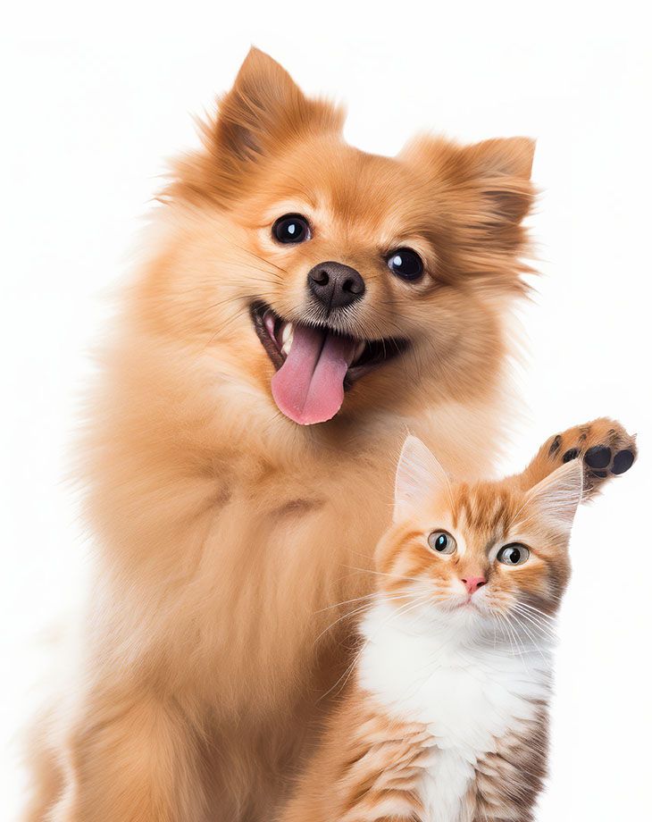 cat and dog together